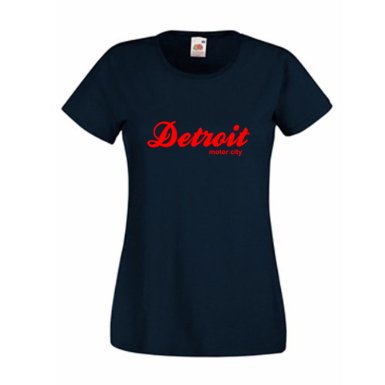 (image for) Womens Detroit motor city T shirt - Click Image to Close